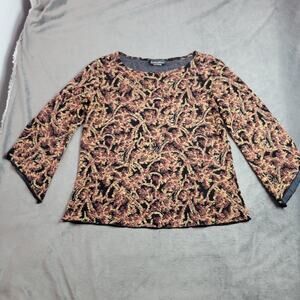 Brittany Black Blouse Womens Medium Brown
